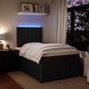 vidaXL Sommier &agrave; lattes de lit avec matelas Noir 120x200 cm Velours