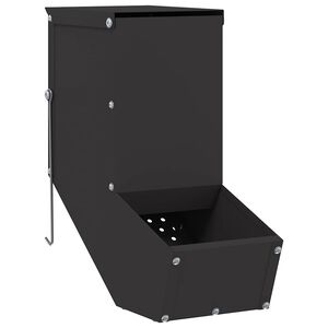 vidaXL Distributeur pour lapins Noir 12,5 x 26 x 28,5 cm