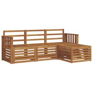 vidaXL Ensemble de canap&eacute;s d'ext&eacute;rieur 4 pc Naturel