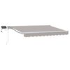 vidaXL Cadre de store manuel avec LEDs Gris clair et blanc 2,5 x 2 m