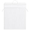 vidaXL Panier &agrave; linge avec 2 sections bambou blanc 100 L