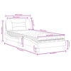 vidaXL Lit avec matelas Hvar gris clair 90x200 cm tissu