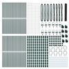 vidaXL Poteau de cl&ocirc;ture. Gris 100 x 1 m (maille de 13 mm)