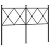 vidaXL T&ecirc;te de lit de remplacement m&eacute;tal noir 120 cm