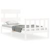 vidaXL Cadre de lit sans matelas blanc bois de pin massif