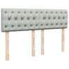 vidaXL Cadre de lit ottoman et matelas gris clair 140x190 velours