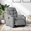 vidaXL Fauteuil inclinable &eacute;lectrique Gris clair Tissu