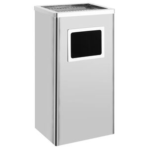 vidaXL Poubelle &agrave; cendrier 45 L Acier Inoxydable