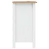 vidaXL Cabinet de chevet Hill Blanc et marron miel 46 x 35 x 65 cm
