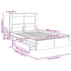 vidaXL Lit de Rangement Ch&ecirc;ne Sonoma 120 x 200 cm Bois d'ing&eacute;nierie