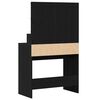 vidaXL Table de Toilette avec tiroir Ch&ecirc;ne noir 80 x 41 x 134,5 cm