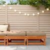 vidaXL Repose-pieds de jardin Pin massif Brun Cir&eacute;