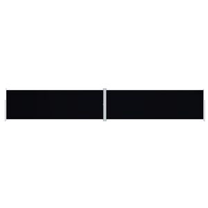 vidaXL Auvent lat&eacute;ral r&eacute;tractable Noir 200x1200 cm