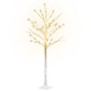 vidaXL Bouleau blanc &agrave; LED 72 LED Blanc chaud 150 cm