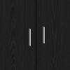 vidaXL Buffet Ch&ecirc;ne noir 92 x 35 x 75 cm Bois d'ing&eacute;nierie