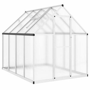 vidaXL Serre avec cadre de base argent&eacute; 224x169x195 cm aluminium