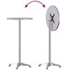 vidaXL Table de bar d&rsquo;ext&eacute;rieur r&eacute;glable en hauteur aluminium