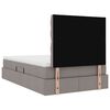 vidaXL Lit avec rangement et matelas Taupe 120 x 190 cm tissu