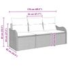 vidaXL Ensemble de canap&eacute; de jardin avec coussin 3 pcs Noir Poly rotin