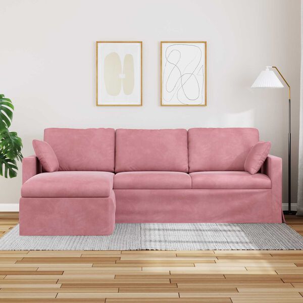 vidaXL Canap&eacute; Rose 198 x 134 x 80 cm Velours