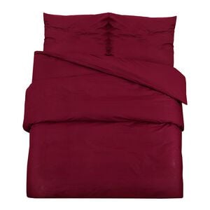 vidaXL Ensemble de housse de couette Bordeaux 155x220 cm Coton