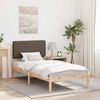 vidaXL Cadre de lit avec t&ecirc;te de lit rembourr&eacute;e Taupe 75 x 190 cm