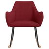 vidaXL Chaise &agrave; bascule Rouge bordeaux Tissu