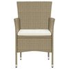 vidaXL Ensemble &agrave; manger de jardin et coussins 9 pcs Poly rotin Beige