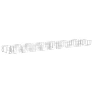 vidaXL Lit sur&eacute;lev&eacute; &agrave; gabion Acier galvanis&eacute; 180x30x10 cm