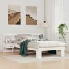 vidaXL Cadre de lit avec t&ecirc;te de lit Blanc 100 x 200 cm Pin massif