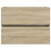 vidaXL Ensemble de meubles de bain 2pcs c&eacute;ramique et bois d'ing&eacute;nierie