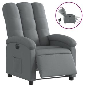 vidaXL Fauteuil inclinable &eacute;lectrique Gris fonc&eacute; Tissu