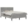 vidaXL Cadre de lit avec matelas Gris clair 140 x 190 cm Velours