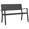 vidaXL Banc de jardin Noir 118 x 54 x 77cm Acier