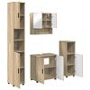 vidaXL Ensemble de mobilier de salle de bain 4 pcs Ch&ecirc;ne Sonoma