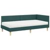 vidaXL Cadre de lit d'angle avec matelas Autre 2 pcs Vert tissu