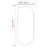 vidaXL Miroir mural Dor&eacute; 70x30 cm Ovale