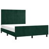 vidaXL Cadre de lit sans matelas vert fonc&eacute; 140x200 cm velours