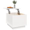 vidaXL Table basse Blanc 40x50x35 cm Bois massif de pin