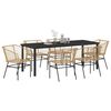 vidaXL Ensemble de salle &agrave; manger pour jardin 7 pcs Marron polyrotin