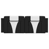 vidaXL Coussin de t&ecirc;te de lit Viana noir et blanc 140 cm similicuir