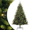 vidaXL Arbre de No&euml;l artificiel en silicone flexible 300 LEDs 210 cm