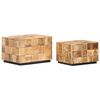 vidaXL Tables basses 2 pcs avec design de blocs Bois de manguier brut
