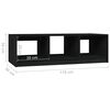 vidaXL Table basse noir 110x50x34 cm bois de pin massif