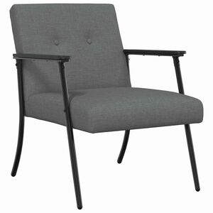 vidaXL fauteuil Gris fonc&eacute; tissu