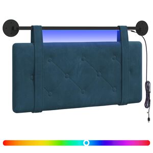 vidaXL T&ecirc;te de lit suspendue Bleu Velours