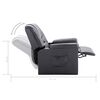 vidaXL Chaise inclinable Gris Similicuir