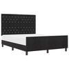 vidaXL Lit &agrave; ressorts avec t&ecirc;te de lit Noir 140 x 190 cm Velours