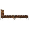 vidaXL Cadre de lit sans matelas ch&ecirc;ne fum&eacute; 150x200 cm