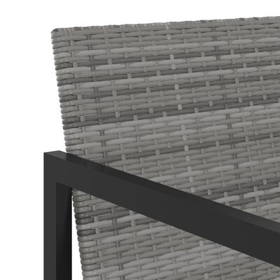 vidaXL Mobilier à dîner de jardin 7pcs et coussins Résine tressée Gris